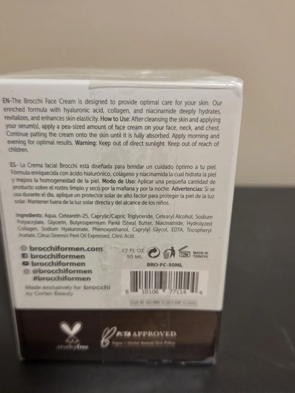 Cortex Beauty brocchi Moisturizing Face Cream — Hydrating Black Face Cream